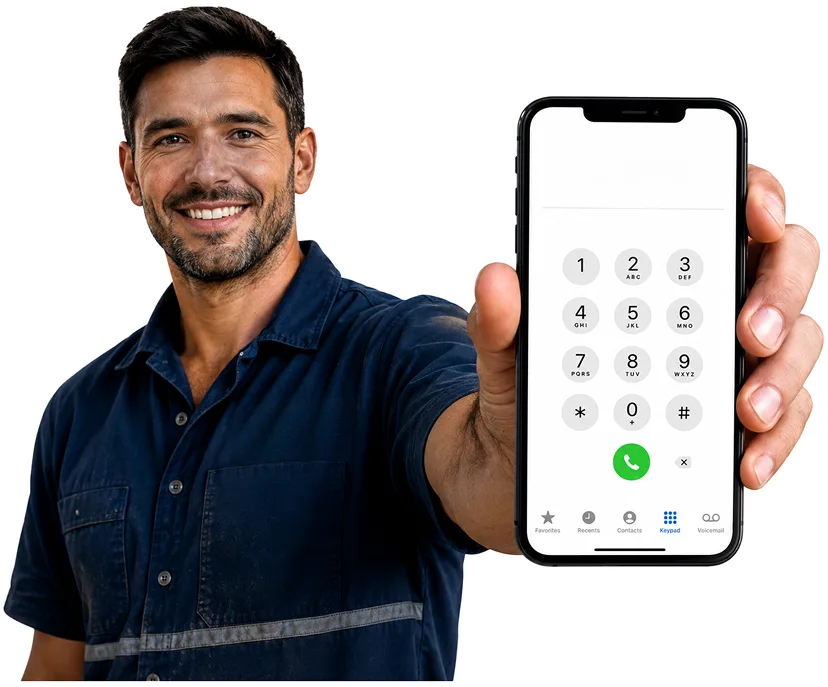 Plumber on the phone taking a West Pennant Hills callout